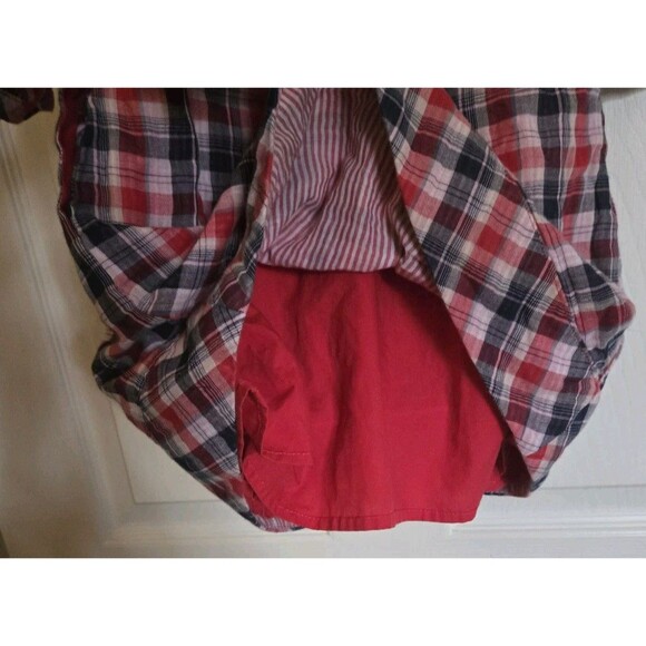 Our Generation Red Blue Plaid Dress W/ Bow Girls Size 5 Lined Long Sleeve Pretty - Picture 7 of 12